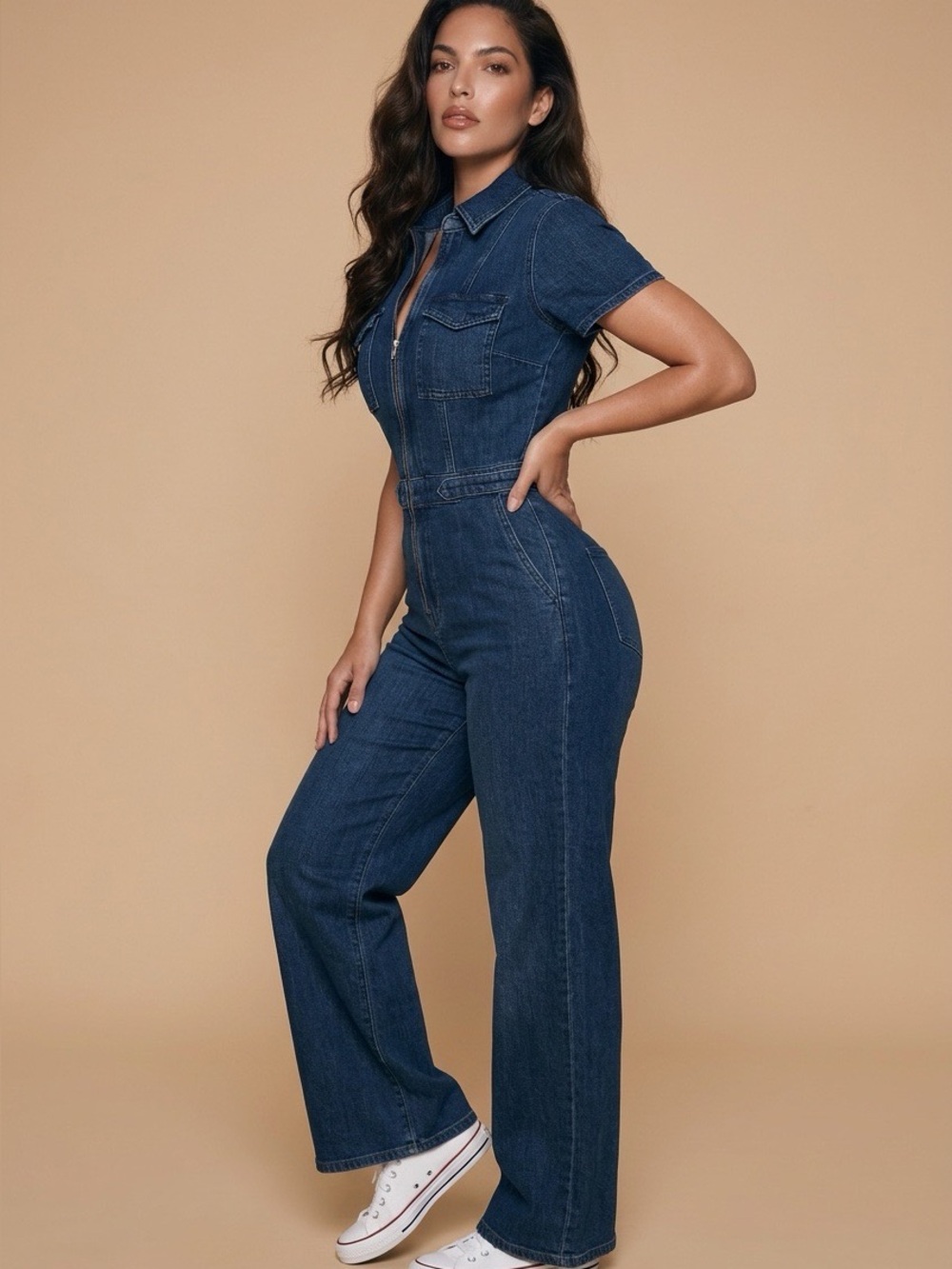 Good American Dark Blue Denim jumpsuit